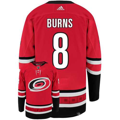 Men's Carolina Hurricanes #8 Brent Burns Red Stitched Jersey Dzhi